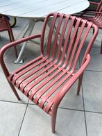 Tuinstoel Fleur terracotta 4 stuks, Tuin en Terras, Tuinstoelen, Ophalen, Zo goed als nieuw, Kunststof, Stapelbaar