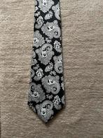 Zwart-wit Mickey Mouse Paisley Stropdas, Ophalen of Verzenden, Zo goed als nieuw, Zwart, Met patroon