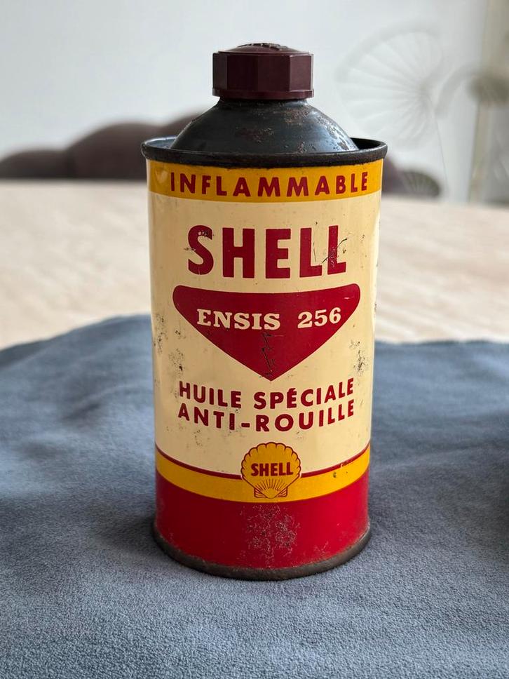 Vintage Shell Ensis 256 Olieblik, Antiek en Kunst, Antiek | Overige Antiek, Ophalen of Verzenden