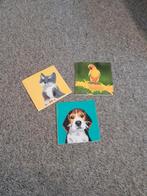 Diamond Painting Set van 3 - Kat, Hond & Papegaai, Ophalen of Verzenden, Nieuw