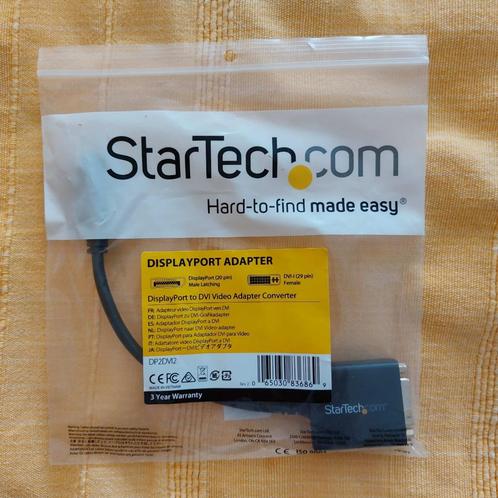 StarTech DP2DVI2 DisplayPort naar DVI Adapter., Computers en Software, Pc- en Netwerkkabels, Nieuw, Ophalen of Verzenden