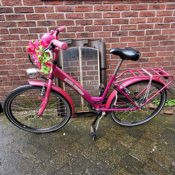 Roze meisjes fiets 24 inch, Fietsen en Brommers, Fietsen | Meisjes, Gebruikt, 24 inch, Handrem, Ophalen of Verzenden