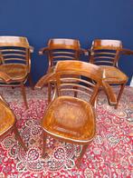 2 vintage houten café stoelen, Thonet style, beuken stoelen, Gebruikt, Ophalen of Verzenden, Bruin, Hout