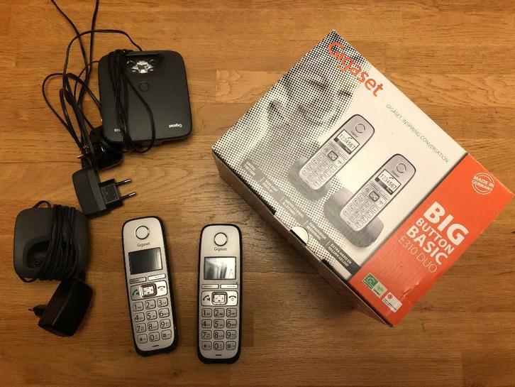 Gigaset E310 Big Button DECT huistelefoonset, Telecommunicatie, Vaste telefoons | Handsets en Draadloos, Zo goed als nieuw, 2 handsets