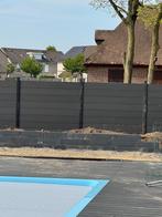 Schutting wpc antraciet composiet, 1 tot 2 meter, Minder dan 3 meter, Ophalen of Verzenden, Nieuw