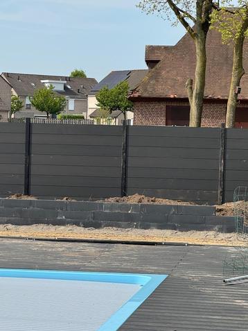 Schutting wpc antraciet composiet beschikbaar voor biedingen