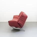 2x Leolux Tango 3-zits/223cm Bank Rood Leer - Gepolijst, Huis en Inrichting, Ophalen of Verzenden, Zo goed als nieuw, Metaal