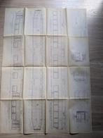 Gedetailleerde tekening HTM gelede tram 1980, Verzamelen, Ophalen of Verzenden, Zo goed als nieuw, Tram, Kaart of Prent