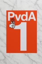 Verkiezings poster pvda, Verzamelen, Posters, Ophalen of Verzenden, Gebruikt, A1 t/m A3