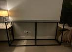 Wandtafel van gehard glas - 160x35x75 cm, Huis en Inrichting, Tafels | Sidetables, Ophalen, Gebruikt, Glas, 150 tot 200 cm