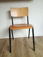 4 vintage school stoelen, Metaal, Vier, Gebruikt, Ophalen
