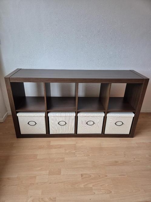 Open IKEA kast met 8 vakken (bruin kleurig), Huis en Inrichting, Kasten | Wandmeubels, Gebruikt, Minder dan 100 cm, Minder dan 150 cm