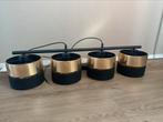eettafel lamp zwart goud, Huis en Inrichting, Ophalen, Overige materialen, Gebruikt, Zwart
