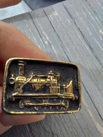 Vintage Trein Manchetknopen - Verguld, Ophalen of Verzenden, Gebruikt, Overige materialen, Verguld
