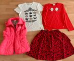 Mooie set Le chic bodywarmer shirr longsleeve rok 140/146, Meisje, Le chic Monnalisa, Ophalen of Verzenden, Zo goed als nieuw