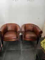 2 schapenleren fauteuils vinted, Huis en Inrichting, Fauteuils, Ophalen, Minder dan 75 cm, Leer, 50 tot 75 cm