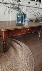 Antieke salontafel met lade, Ophalen of Verzenden