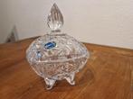 vintage bohemia kristallen snoepschaal met deksel, Antiek en Kunst, Antiek | Glas en Kristal, Ophalen of Verzenden