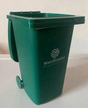 Mini afvalcontainer Waardlanden Reinigingsdienst. H.14 cm. beschikbaar voor biedingen