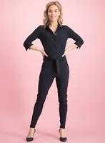 Studio anneloes travelstof jumpsuit angelique dark blue S, Kleding | Dames, Jumpsuits, Studio Anneloes, Zo goed als nieuw, Maat 36 (S)