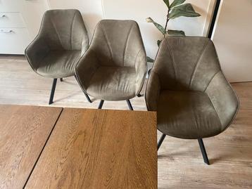 Eetkamerstoelen olijfgroen Bas Leen Bakker beschikbaar voor biedingen