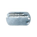 WWII US Dog Tag Grey, Verzamelen, Ophalen of Verzenden, Landmacht, Amerika, Embleem of Badge