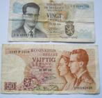 2 x België 20 -50 Frank 1964-1966, Postzegels en Munten, Bankbiljetten | België, Setje, Ophalen of Verzenden