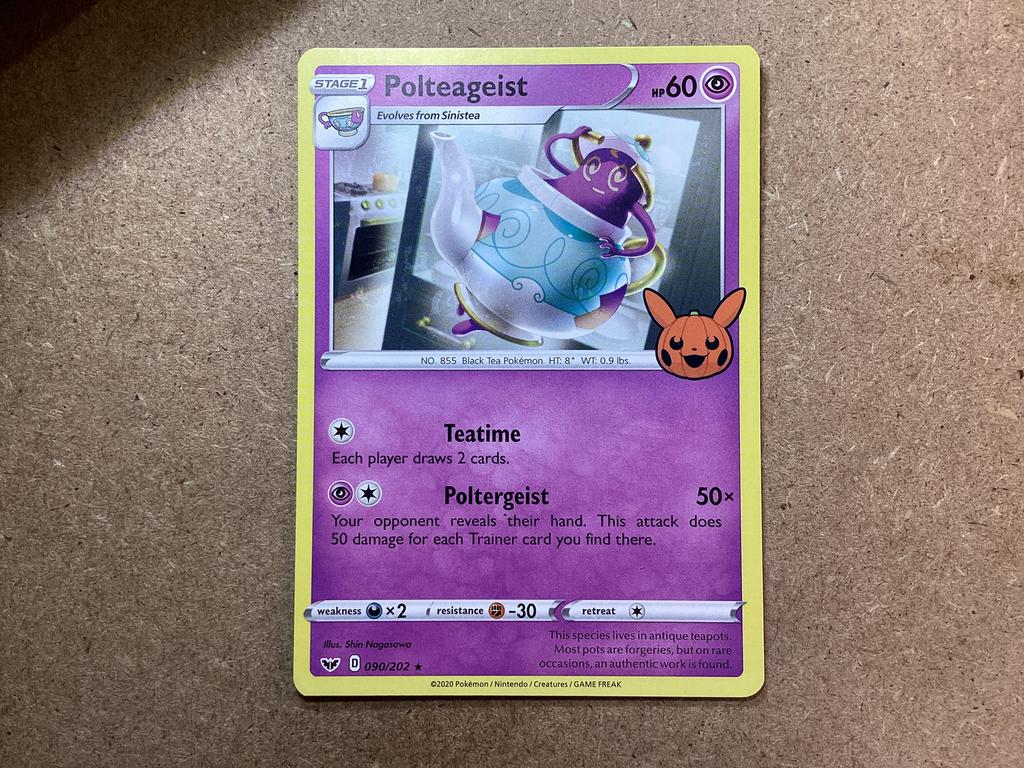 1x Polteageist [SSH 090/202] (Excellent), Hobby en Vrije tijd, Verzamelkaartspellen | Pokémon, Zo goed als nieuw, Losse kaart