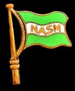 N.A.S.M. vlag broche in emaille uitvoering, Verzamelen, Verzenden, Nieuw, Transport, Speldje of Pin