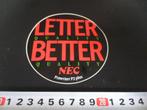 sticker computer printer NEC pinwriter P2 plus letter better, Ophalen, Zo goed als nieuw