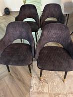 Donker grijs, Huis en Inrichting, Stoelen, Ophalen, Gebruikt, Vier, Stof