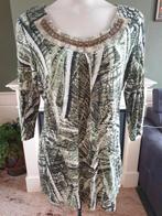 Atelier prachtige groen witte top shirt mooie kraag mt M 40, Maat 38/40 (M), Atelier, Verzenden, Zo goed als nieuw