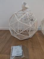 Philips Mohair lampenkap hanglamp wit 2x, Huis en Inrichting, Lampen | Lampenkappen, Ophalen, Gebruikt, Wit, Rond