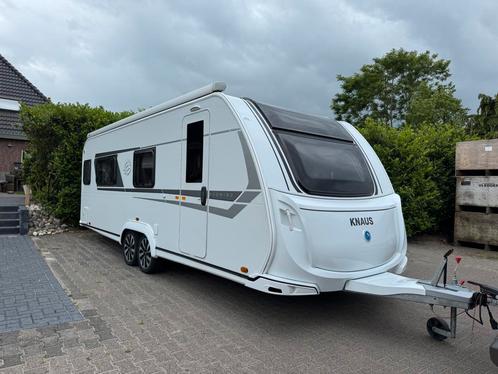 Prachtige caravan tandemasser Knaus 650 PXB, Caravans en Kamperen, Caravans, Particulier, tot en met 4, 1500 - 2000 kg, Treinzit