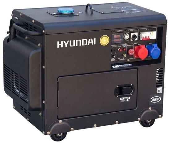 Hyundai diesel Generator HDG aggregaat 7.5KW 9kva, Doe-het-zelf en Verbouw, Aggregaten, Nieuw, Dieselolie, 5 tot 10 kVA, Elektrisch startend