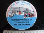 sticker mobil service zwolle berkum logo lpg motoren revisie, Verzenden, Zo goed als nieuw, Bedrijf of Vereniging