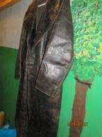 OUDE LEREN LANGE JAS  MAAT XL, Ophalen of Verzenden, Gedragen, Maat 46/48 (XL) of groter, Zwart