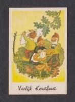 Vrolijk Kerstfeest Kabouters Doen De Was Paddenstoel., Verzamelen, Ansichtkaarten | Themakaarten, Ophalen of Verzenden, 1920 tot 1940