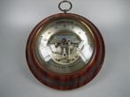 Antieke ronde Barometer uit Leiden Nederland ca. uit 1932, Verzenden, Zo goed als nieuw, Binnenthermometer