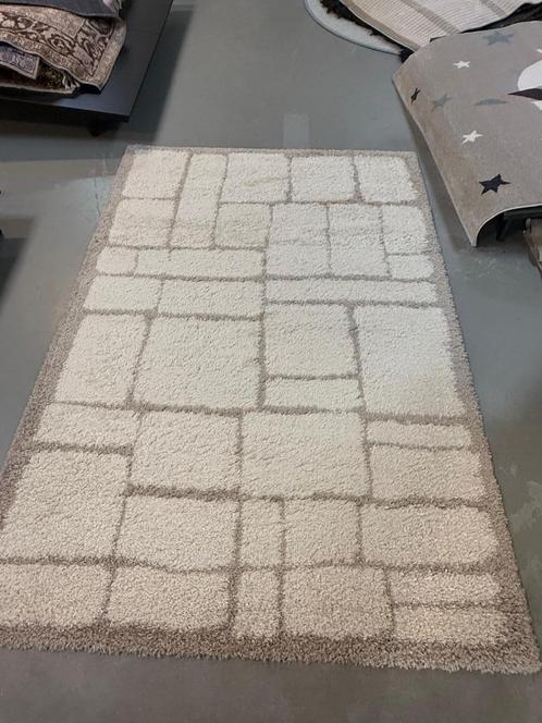 polyester vloerkleed beige/wit 160x230, Huis en Inrichting, Stoffering | Tapijten en Kleden, 150 tot 200 cm, 200 cm of meer, Rechthoekig