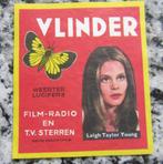 pak etiket    VLINDER lucifers  - LEIGH TAYLOR YOUNG, Verzamelen, Rookartikelen, Aanstekers en Luciferdoosjes, Gebruikt, Ophalen of Verzenden