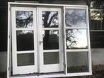PUI openslaande dubbele deuren met zijlicht serre Tiny house, Ophalen, Gebruikt, Buitendeur, Glas