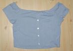 Primark kort li-blauw dun truitje met wijde hals maat 164 (s, Gebruikt, Meisje, Trui of Vest, Ophalen of Verzenden