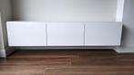 Bestå TV-meubel hooglans wit incl. glasplaat, 150 tot 200 cm, Minder dan 100 cm, 25 tot 50 cm, Glas