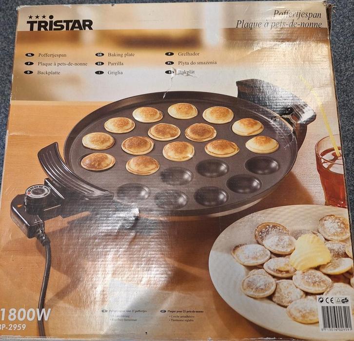 Elektrische Poffertjespan - Bak heerlijke poffertjes!, Witgoed en Apparatuur, Grillplaten, Gebruikt, Ophalen of Verzenden