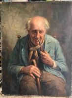 Portret man door Willem van Nieuwenhoven, Antiek en Kunst, Kunst | Schilderijen | Klassiek, Verzenden