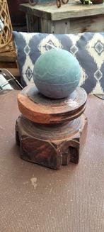 Brocante poer pour donkerder bruin, Huis en Inrichting, Woonaccessoires | Kandelaars en Kaarsen, Bruin, ., Ophalen of Verzenden