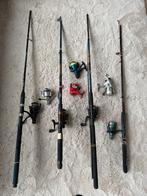 Hengel set: 4 hengels, 7 molens, Ophalen of Verzenden, Gebruikt, Complete set