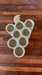 5 keramiek escargot schalen groen, Huis en Inrichting, Keramiek, Ophalen of Verzenden, Zo goed als nieuw, Overige stijlen