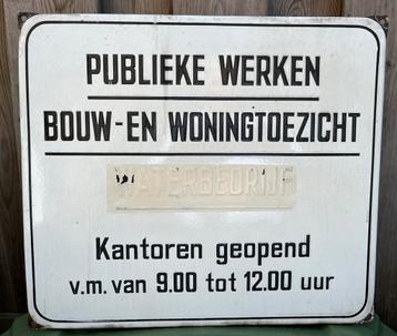 Oud geëmailleerd bord zie omschrijving ‼️ beschikbaar voor biedingen